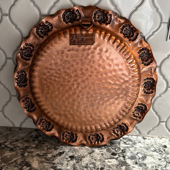 Gregorian Wall Decor Vintage Gregorian Copper Plate Made In Usa